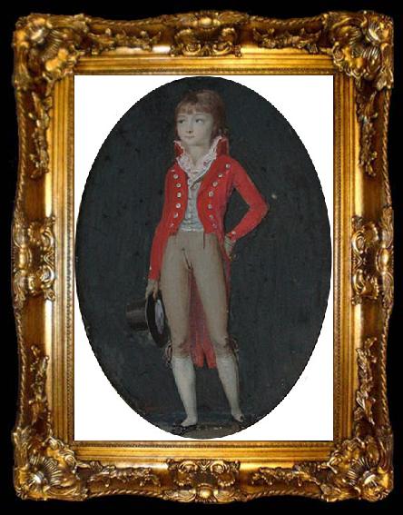 framed  Jean Urbain Guerin Portrait of Louis Charles, Count of Beaujolais, ta009-2
